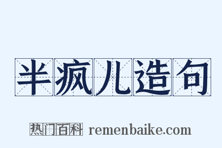 半疯儿造句是什么意思的图片